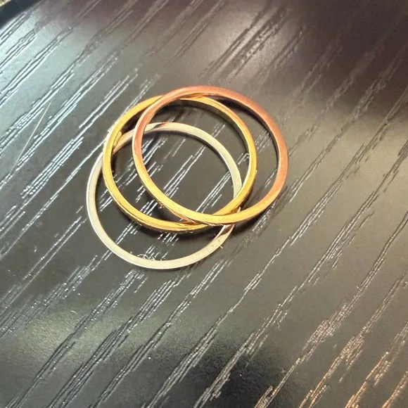 Metallic Thin Rings for single or stacking - Picture 2 of 7